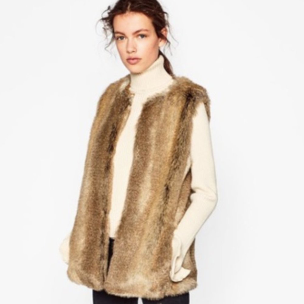 Zara Faux Fur Vest